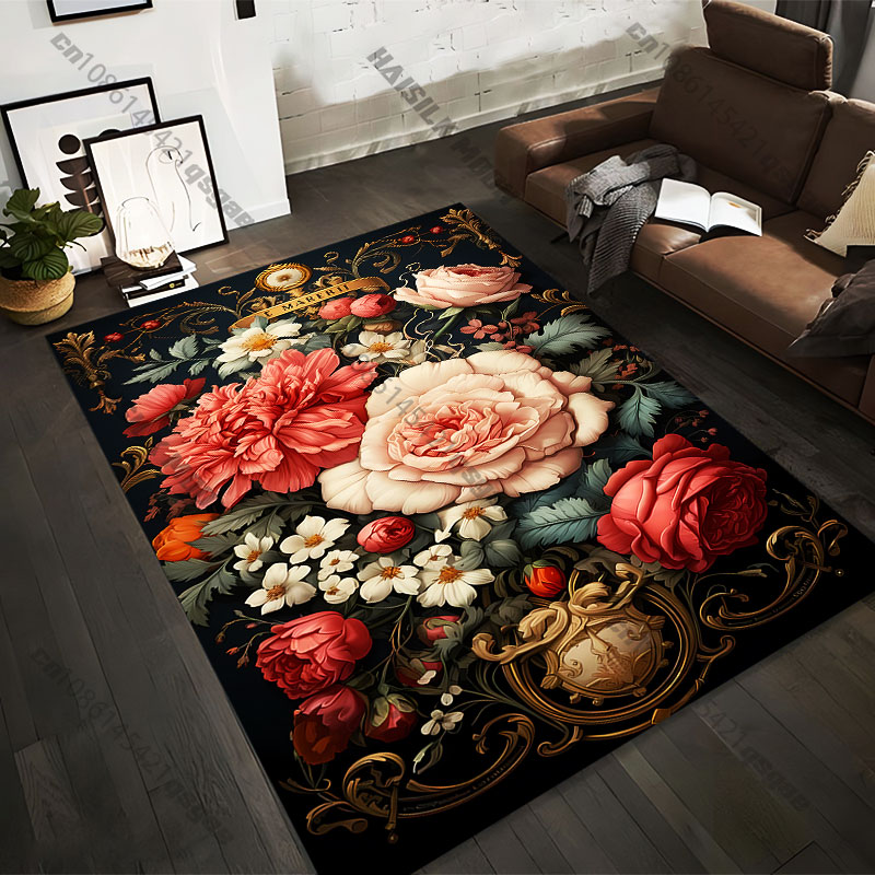 Commercial Printing And Design - Alfombras estampadas con diseño floral elegante