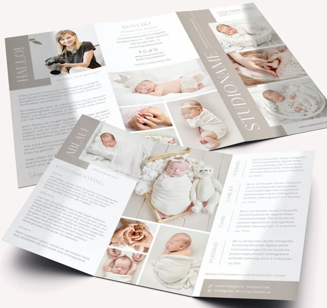 Folletos publicitarios persona - Commercial Printing Market reseña y precio